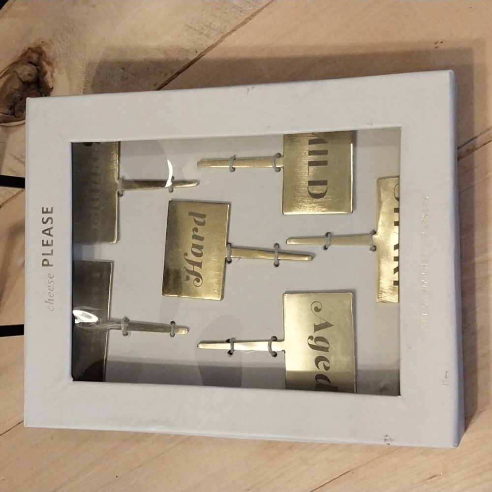 🤑🤑 Anthropologie Cheese Please! Markers, Set of 6 new in open box NIOB